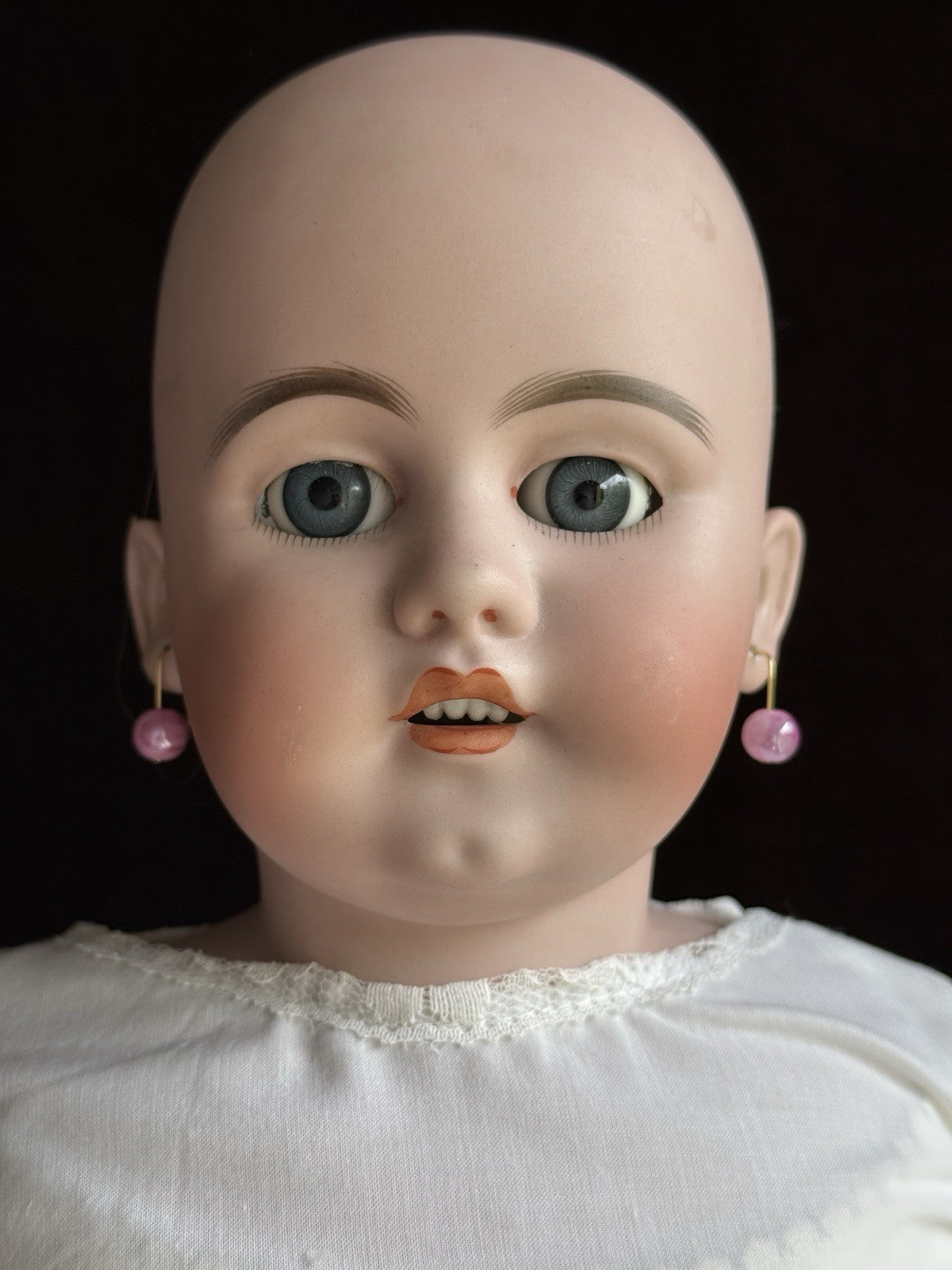 Large Antique German 31” Simon Halbig Bisque Shoulder Head Doll