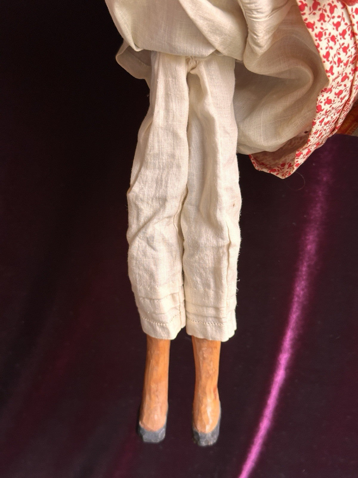 Vintage 1966 Hand-Carved 16” Peg-Jointed Grodnertal Style Wooden Peddler Doll