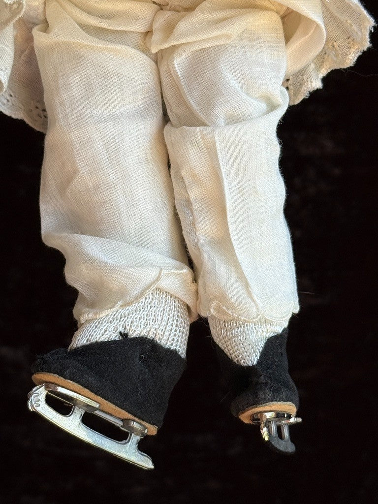 Antique German 10.5" Hertwig Snow Baby Style Molded Hat Parian Doll
