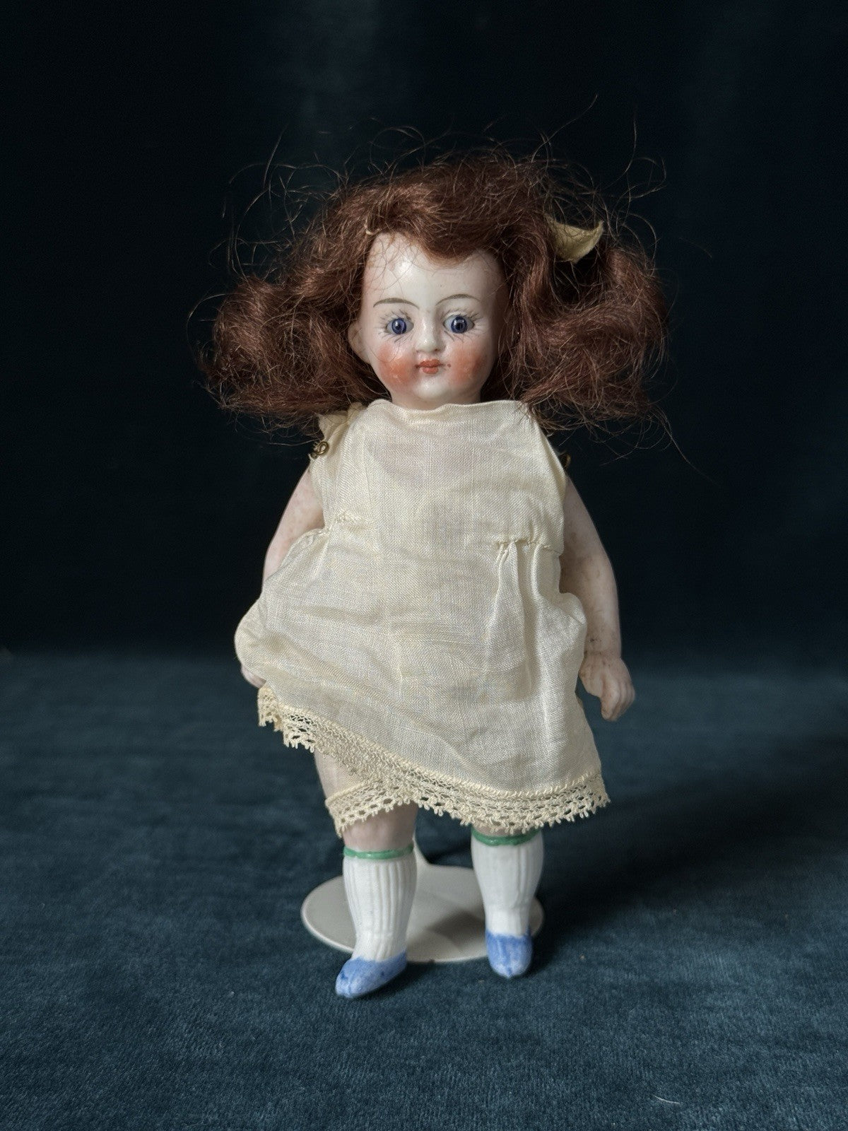 Unidentified Antique German 5” All Bisque Mignonette Dollhouse Doll Mold 5001
