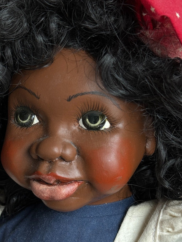 Vintage 22” Janie Bennett Janada Autumn Friends African American Girl Doll