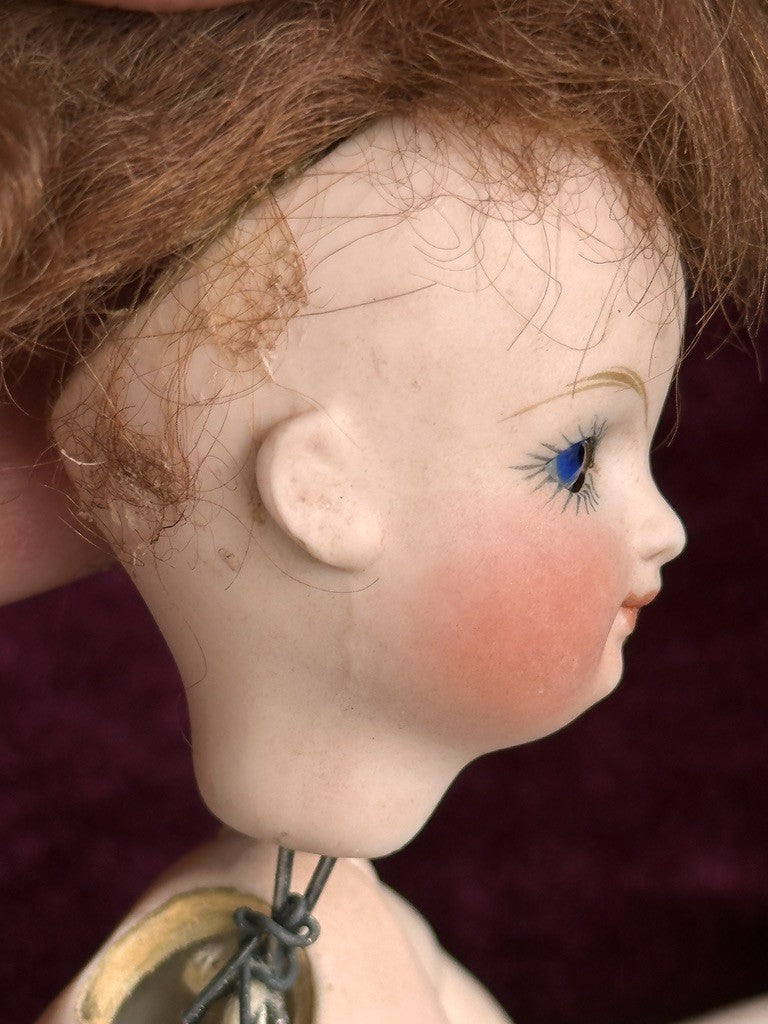 Rare Antique German Kestner 6" Barefoot All-Bisque Miniature Close Mouth Doll