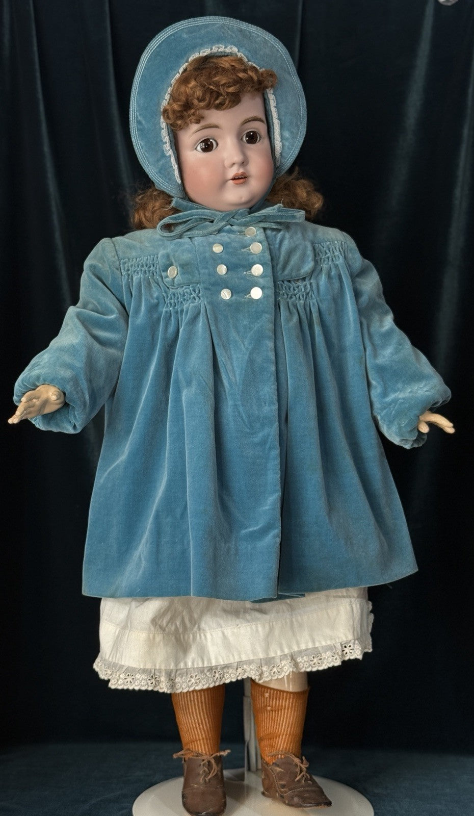 Large Antique German Kestner 164 Bisque Head Composition Body 28” Doll
