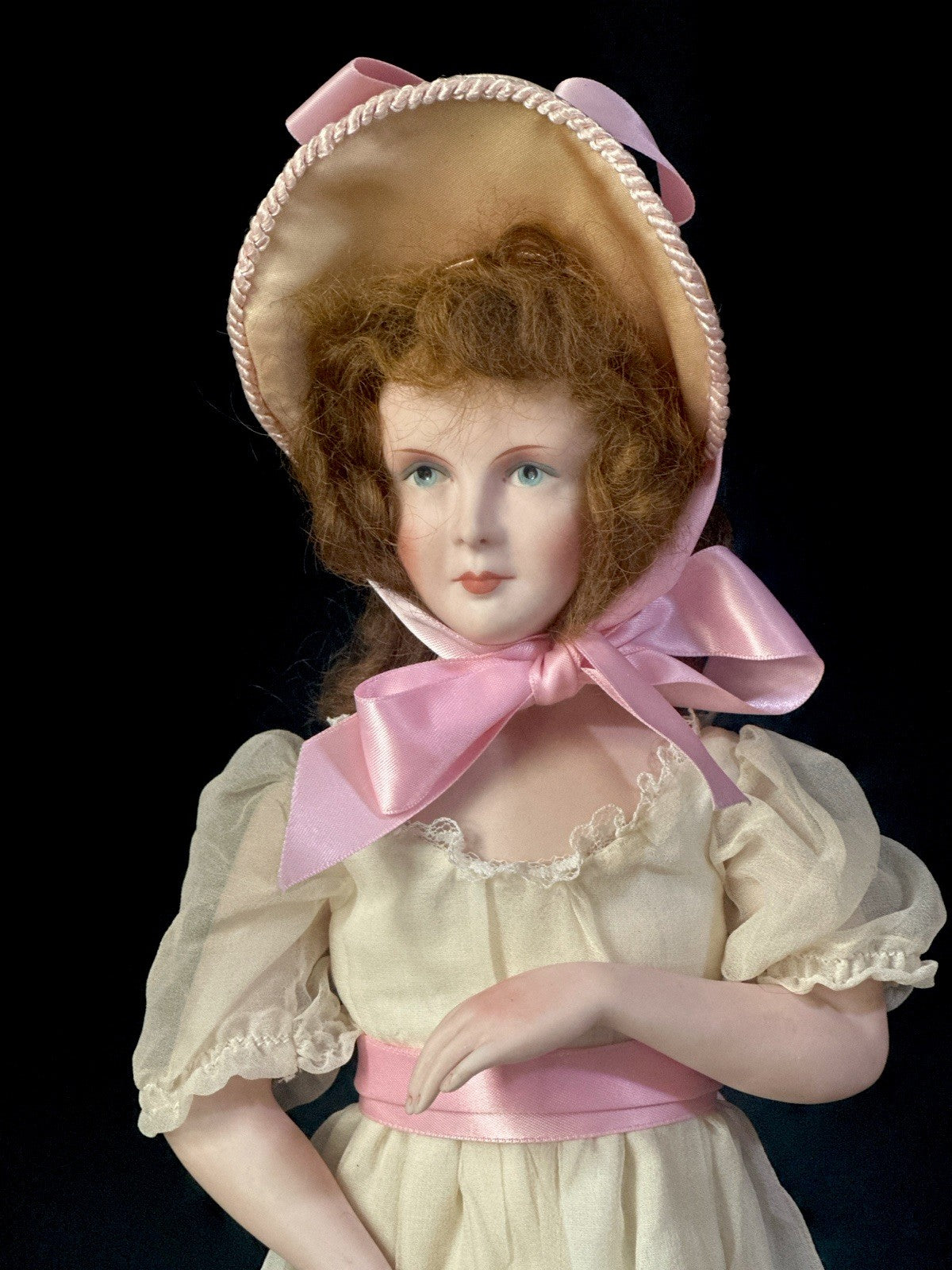 Vintage 1984 Linda Cheek Porcelain Pinkie 14” Doll Original Outfit