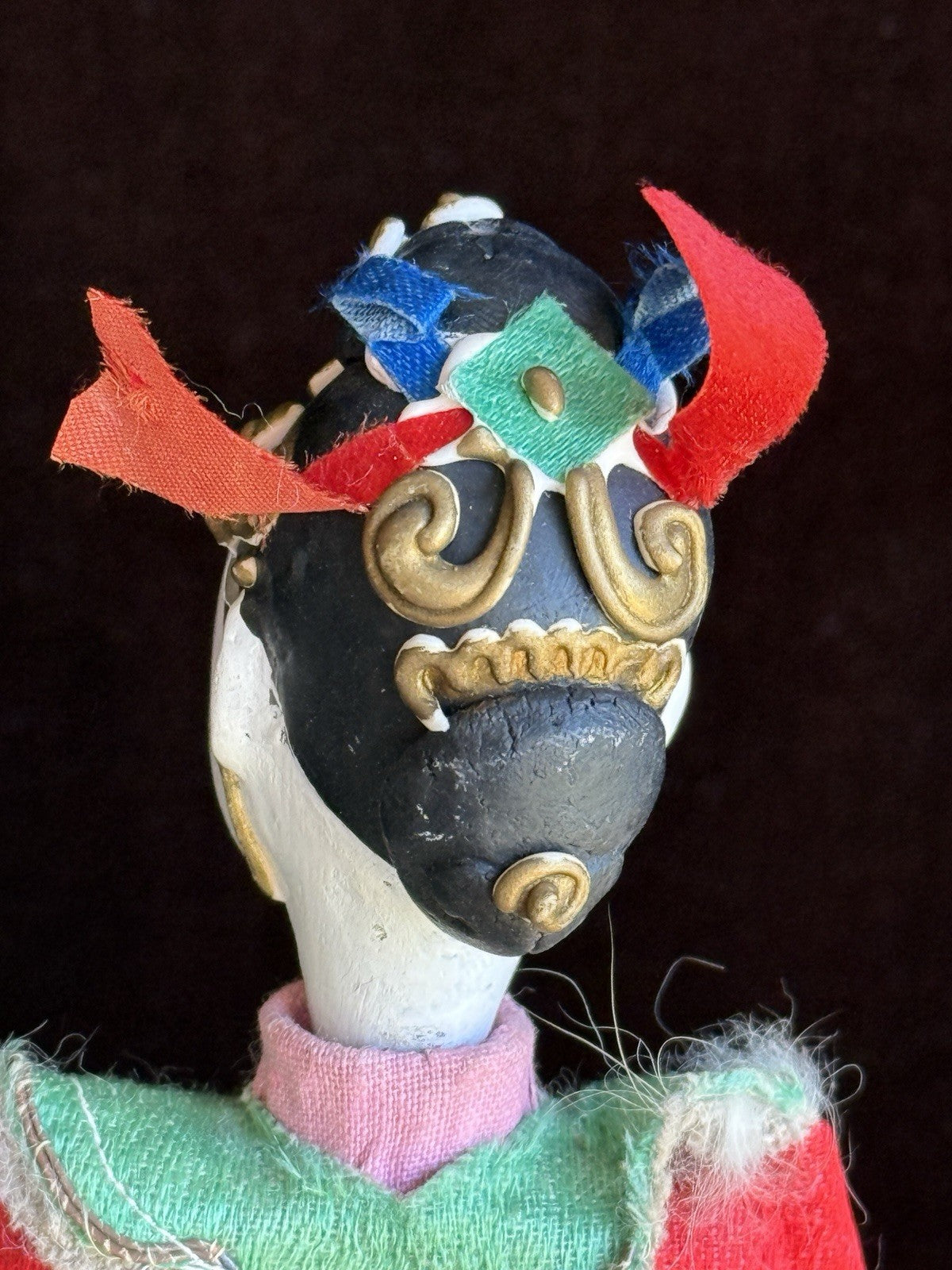Pair of Vintage 10” Chinese Opera Qing Dynasty Dolls