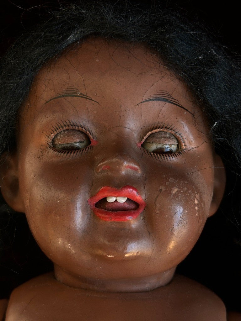 Rare Antique German (?) Koenig Wernicke (?) Dark Complexion Baby Toddler Doll