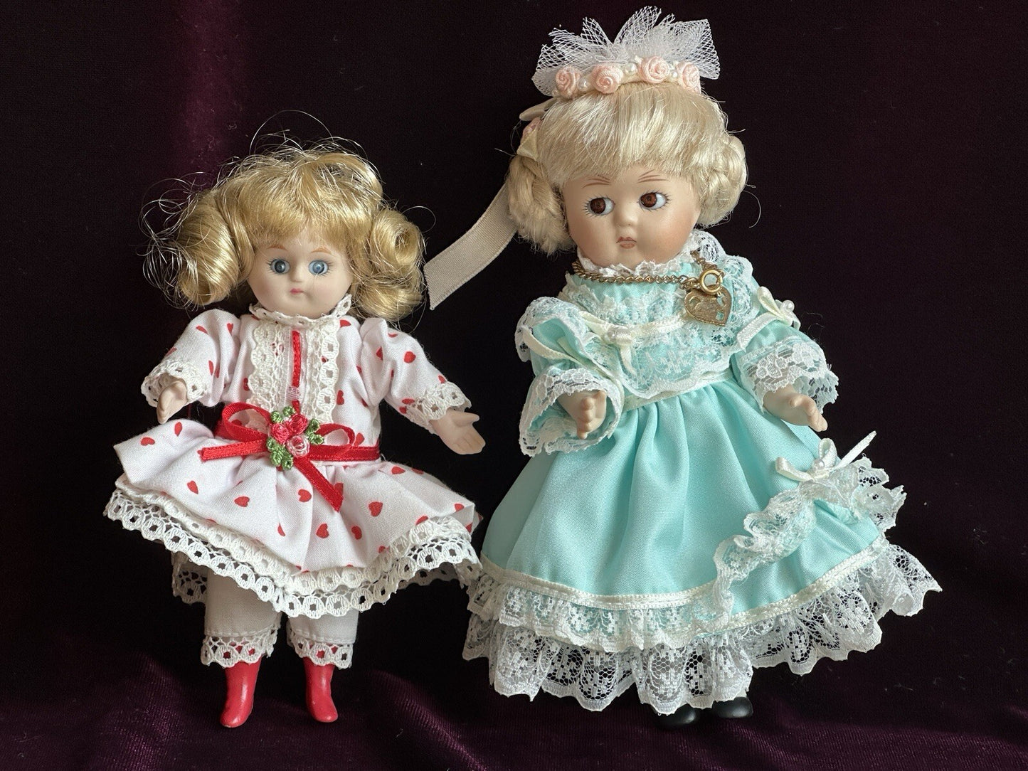 Lot of 10 Collectible Porcelain Dolls. Miniature Dolls by Marie Osmond