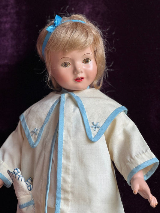 Vintage American  19.5" Composition Dewees Cochran Anne Shirley Effanbee Doll