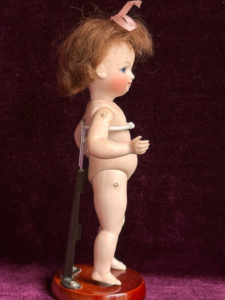 Rare Antique German Kestner 6" Barefoot All-Bisque Miniature Close Mouth Doll