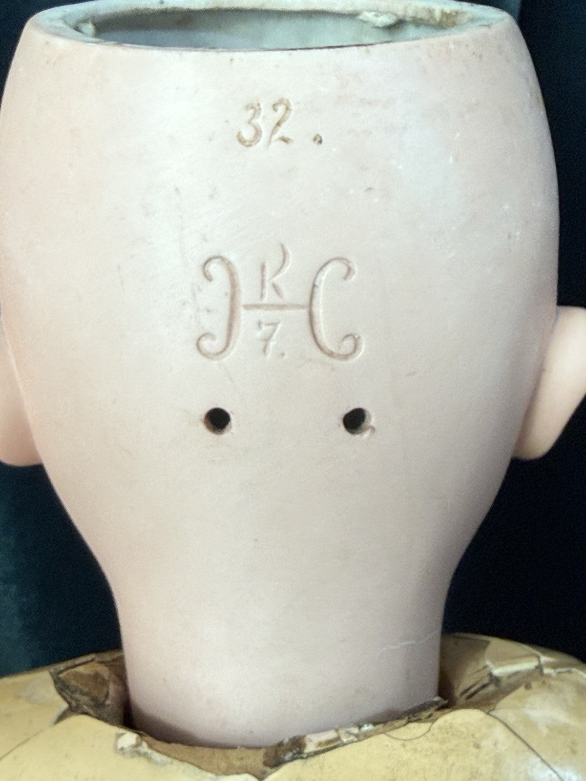 Antique German Karl Hartmann 28” Doll Bisque Head Composition Body-Damaged
