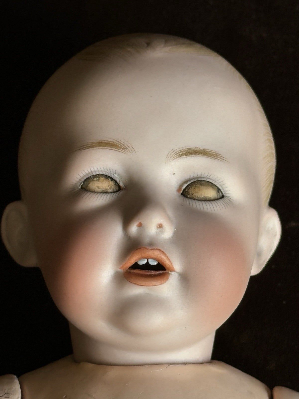 Antique German 12” Kestner JDK Hilda Bisque Head Baby Doll