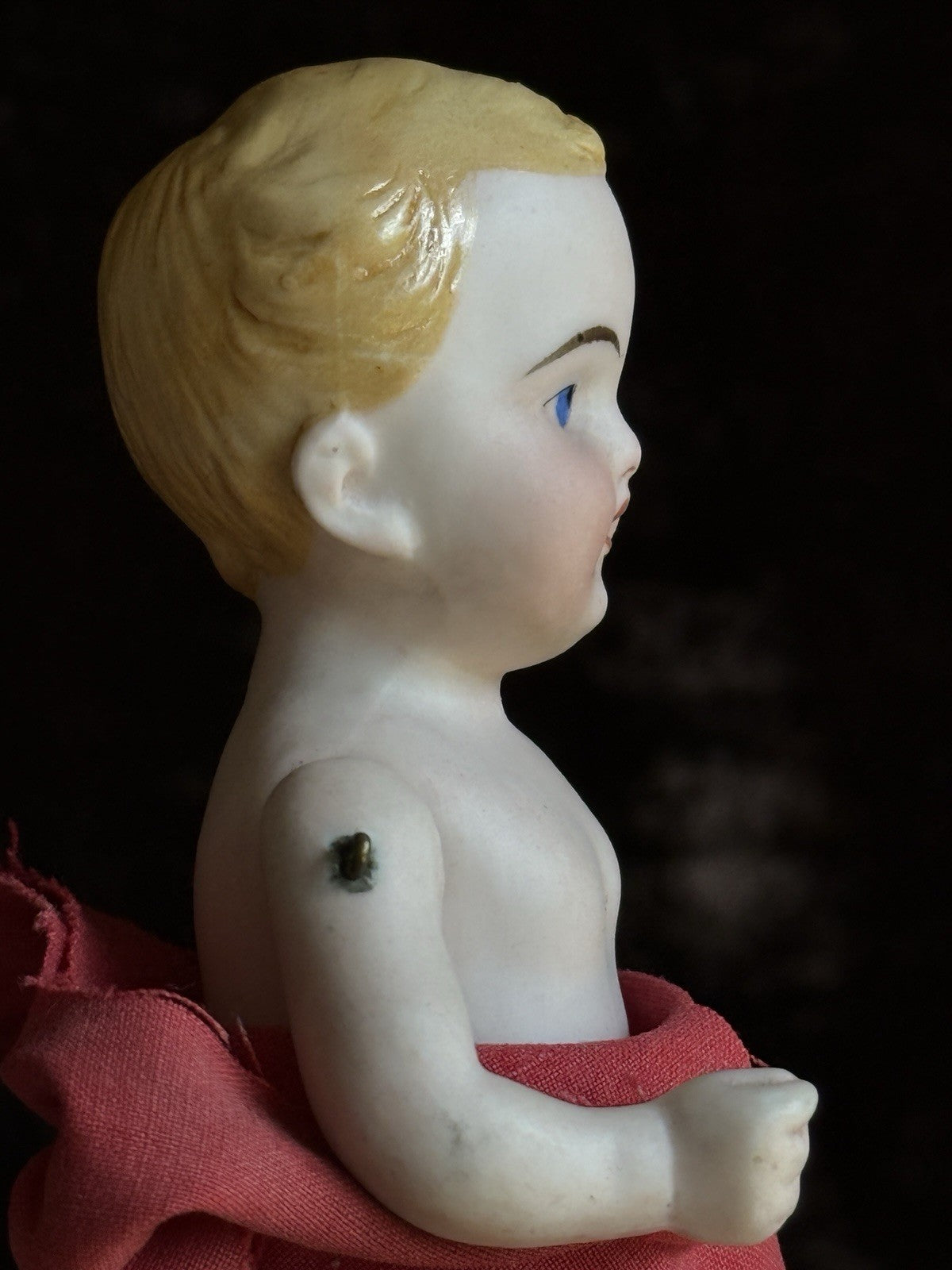 Antique German Kestner (?) 5” All Bisque Mignonette Dollhouse Baby Doll
