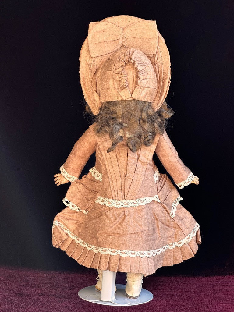 Antique German 12” Kestner 143 Bisque Head Doll with Trunk and Extras