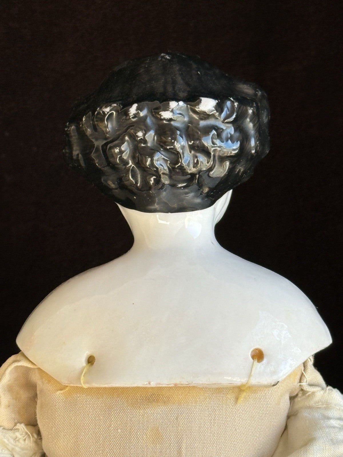 Antique German 13” Flat Top Highbrow China Shoulder Head Doll