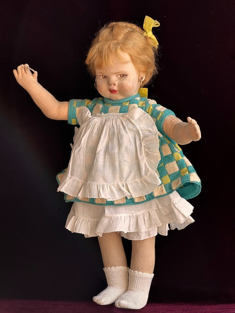 Vintage Italian 18" Lenci Grugnetto 1500/B Series Felt Grumpy Doll