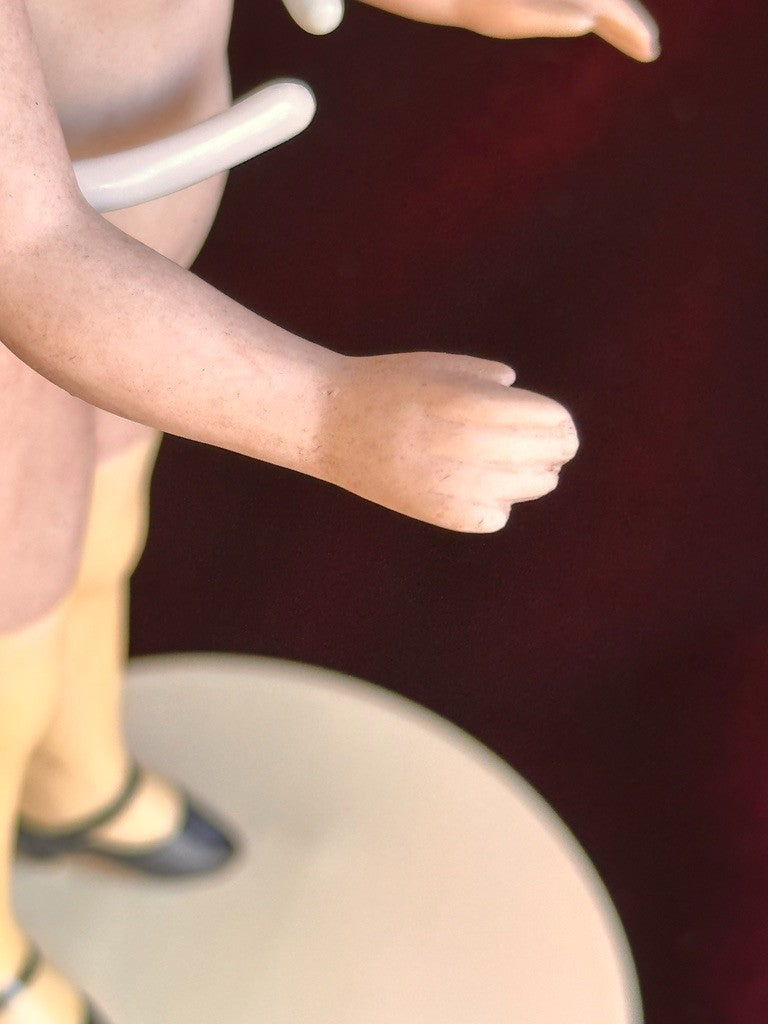 Rare Antique German 6.75” Bahr & Proschild 513 All Bisque Flapper Dollhouse Doll