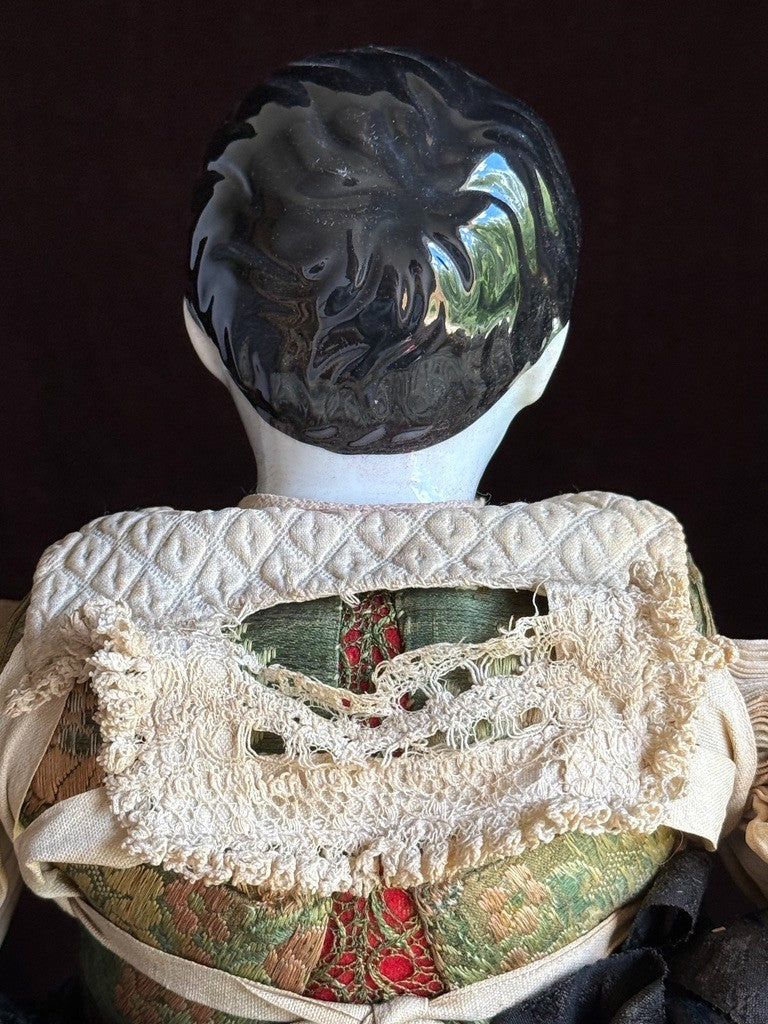 Rare Antique German 21” Male Style Short Hair China Shoulder Head Doll