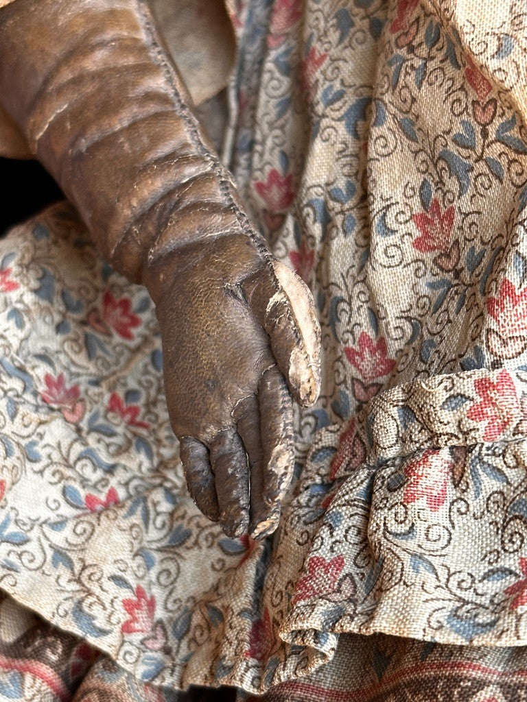 Large Antique German 26.5” Kestner Flat Top China Shoulder Head Doll