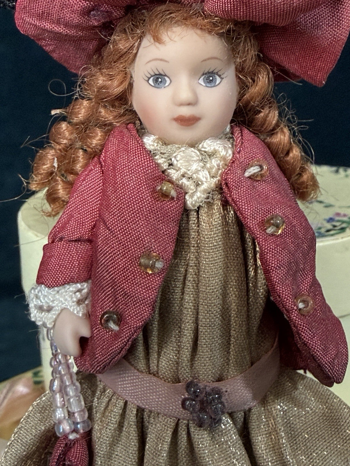 Lot Of 3 Artist Miniature Porcelain Dolls The Palmary Collection Three Heart