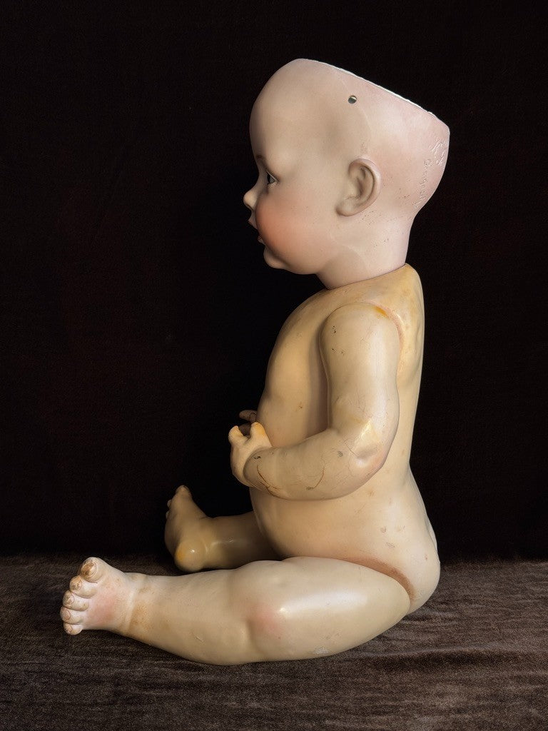 Antique German 16” Hilda Kestner 245 Bisque Head Baby Doll