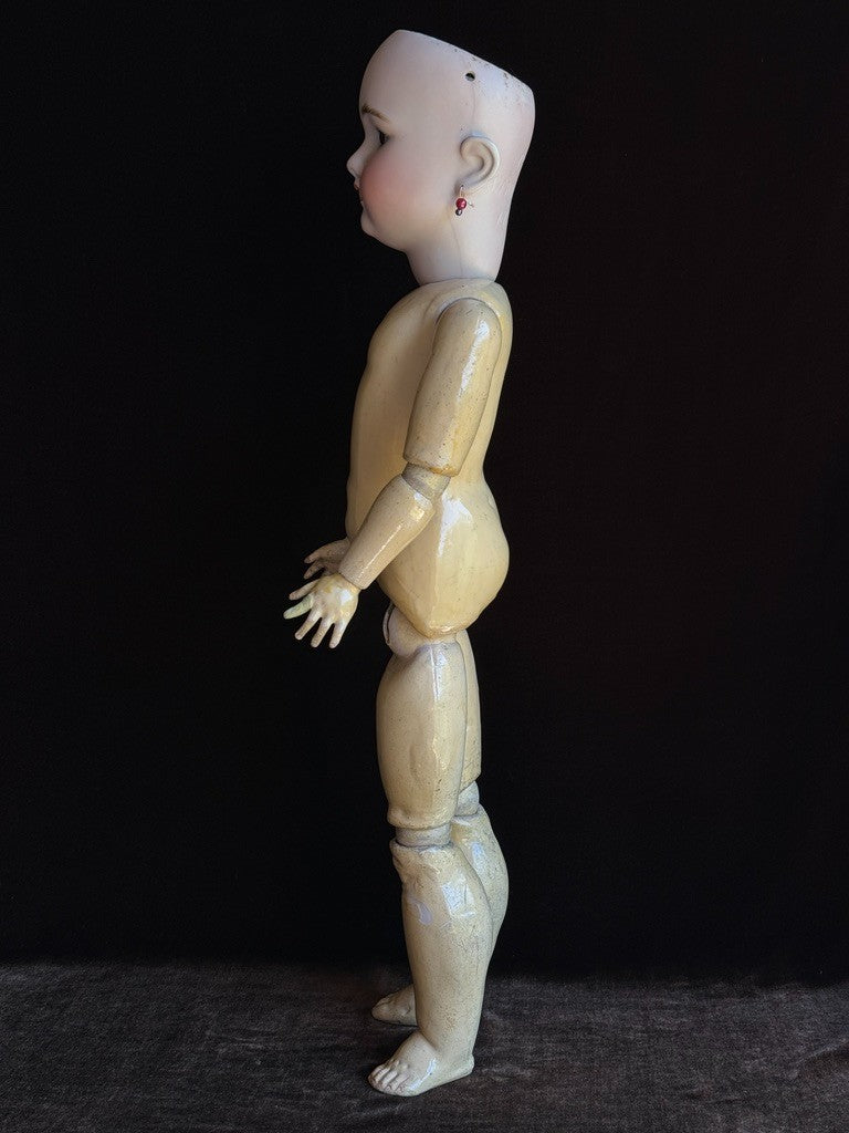 Rare Antique German 24" C.M. Bergmann and Simon Halbig Eleonore Bisque Head Doll