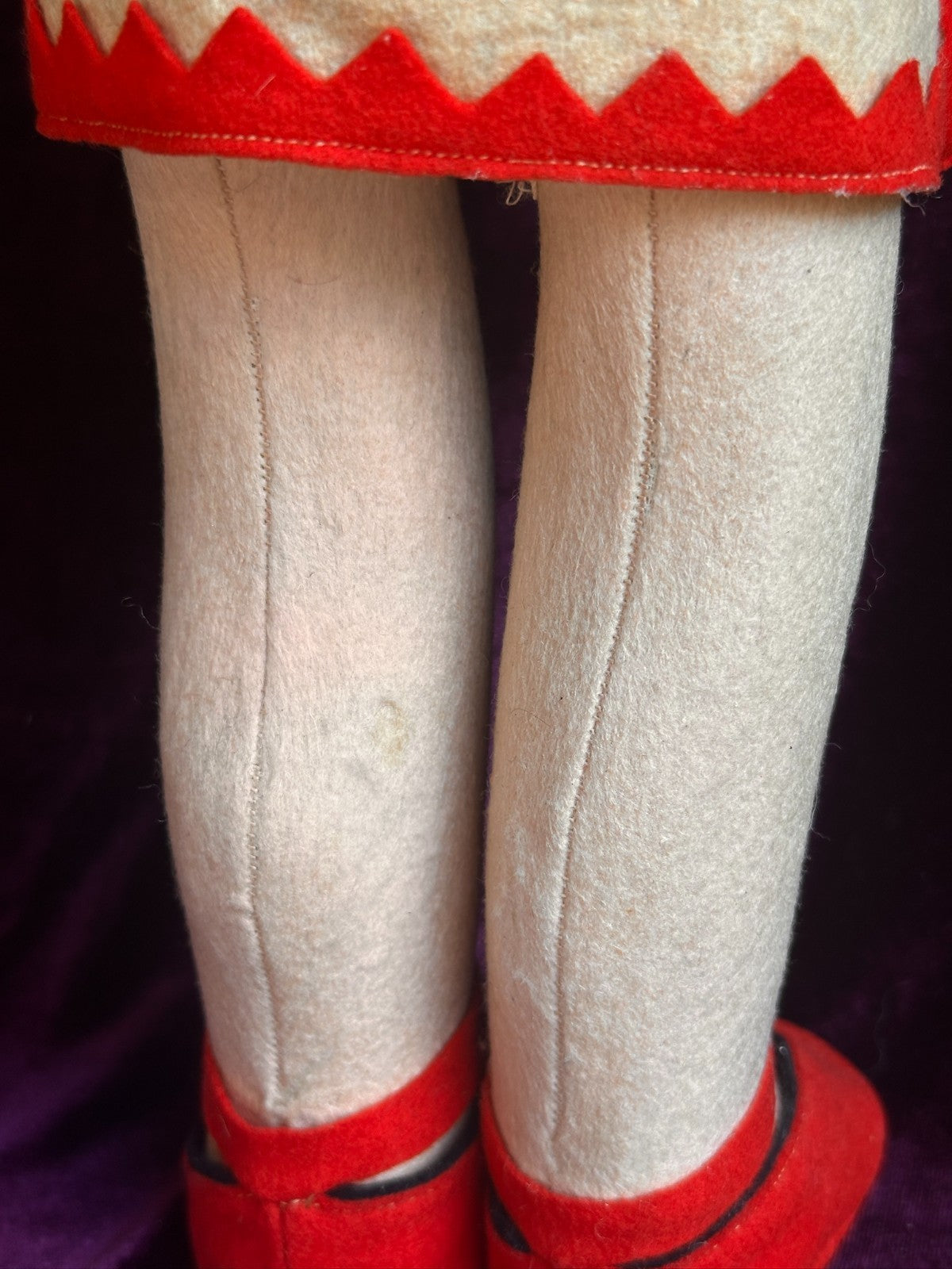 Vintage Italian 20” Early Lenci 109 Felt Cloth Doll