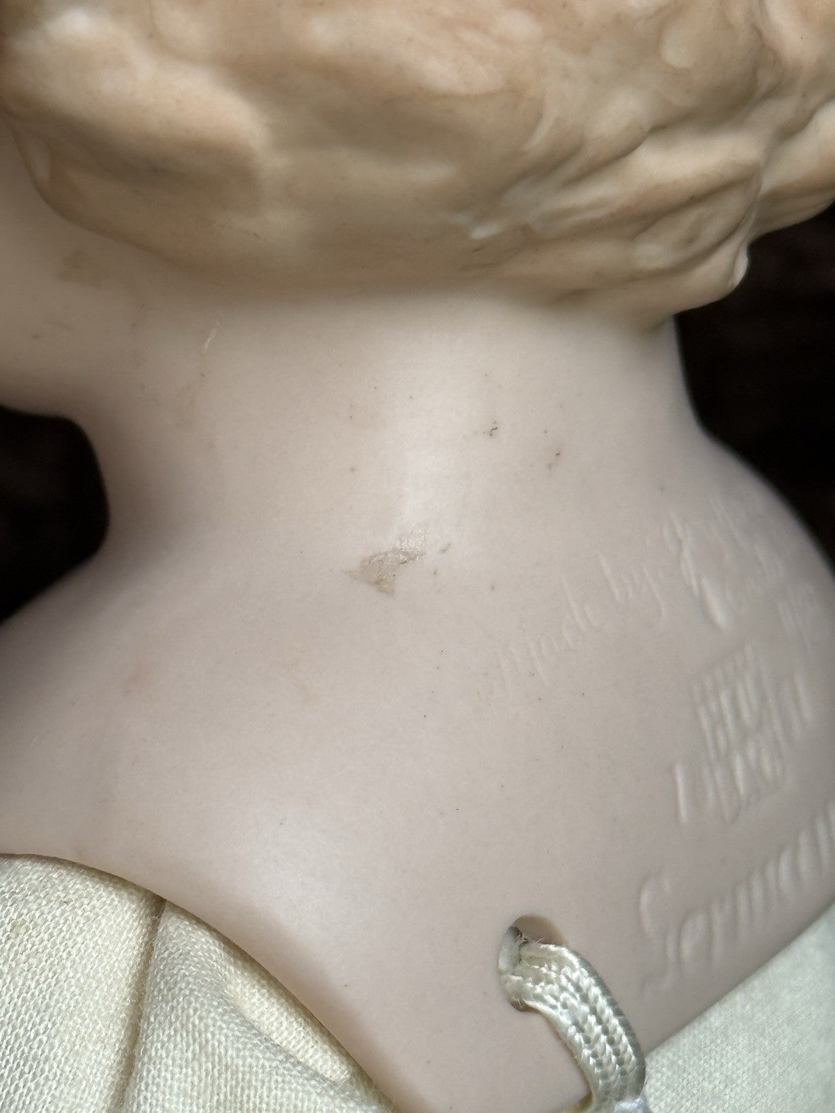 Porcelain 13.5” Repro of Antique Gebruder Heubach 7851 Character Girl Doll