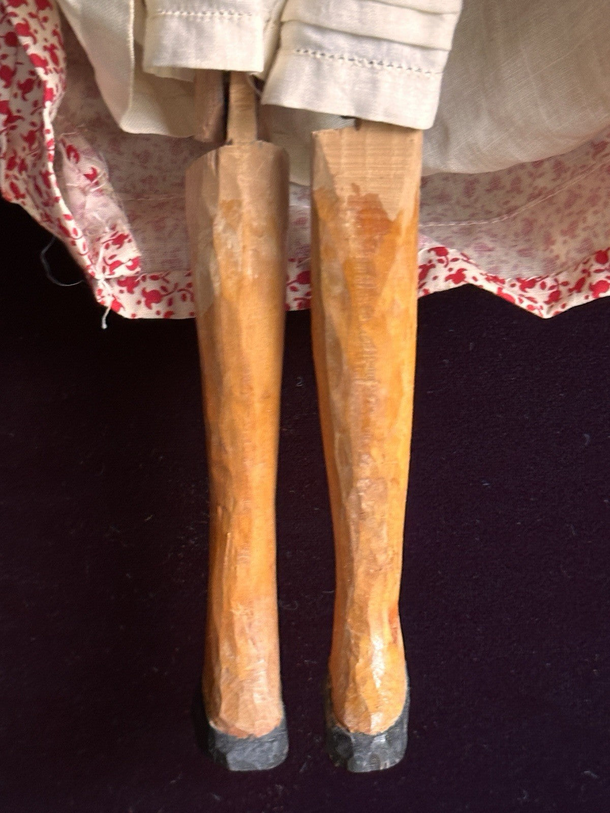 Vintage 1966 Hand-Carved 16” Peg-Jointed Grodnertal Style Wooden Peddler Doll
