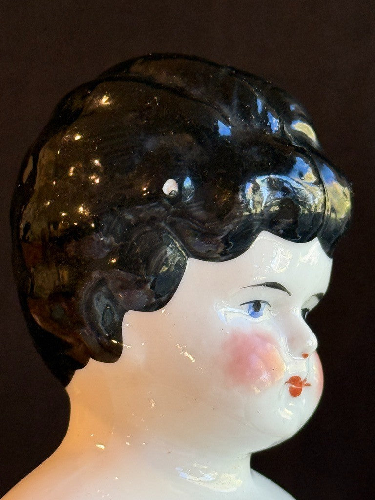 Antique German Hertwig 16” Lowbrow China Head Fashion Doll