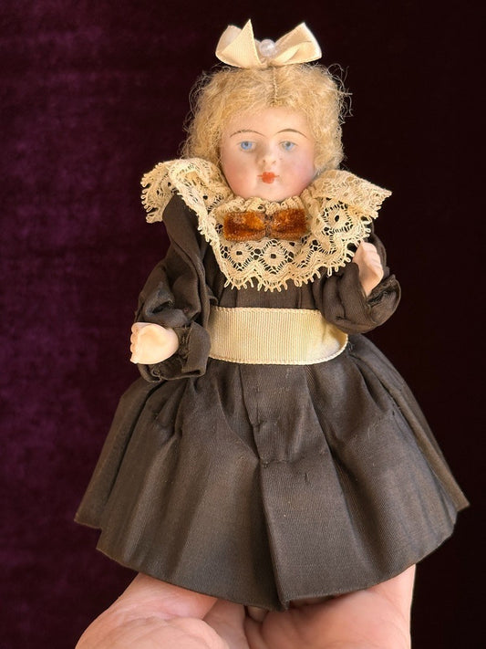 Antique German 5.25” Kestner All Bisque Mignonette Dollhouse Doll