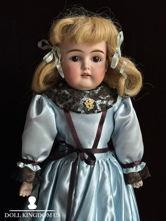 Antique German 17.5” Early Kestner 148 Head Bisque Shoulder Head Doll