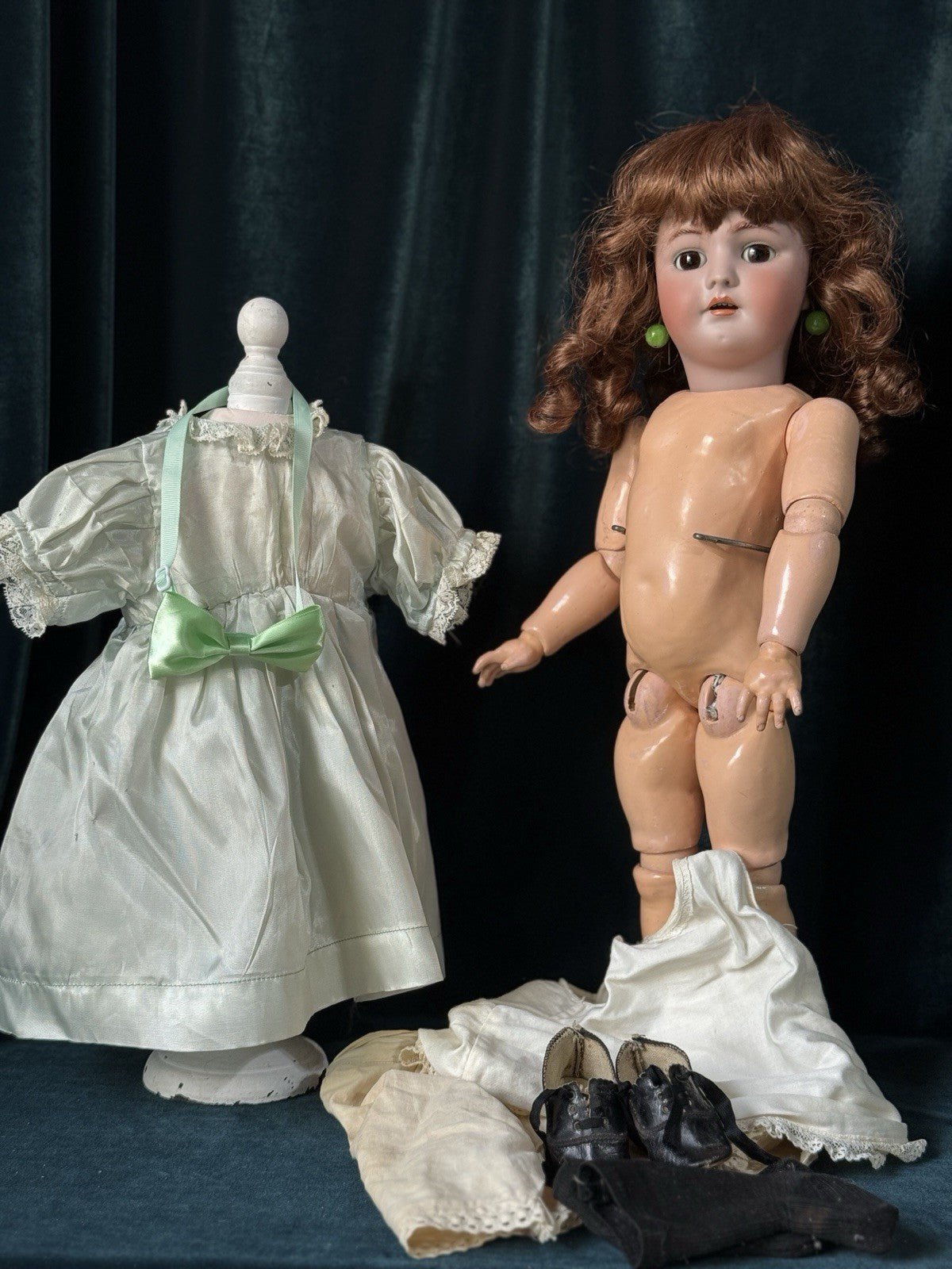 Antique German Simon Halbig Heinrich Handwerck 19” Doll Bisque Head