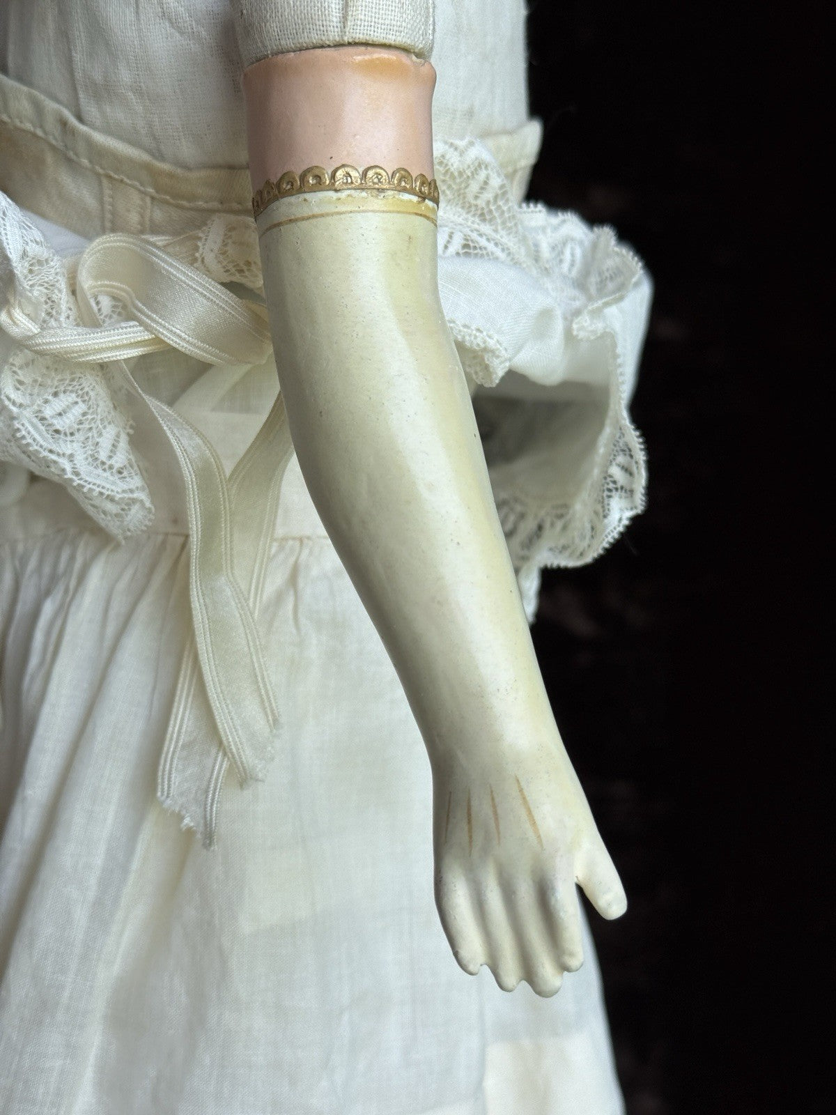 Rare 23” Antique German Cuno Otto Dressel Papier Mache Portrait Lady Doll