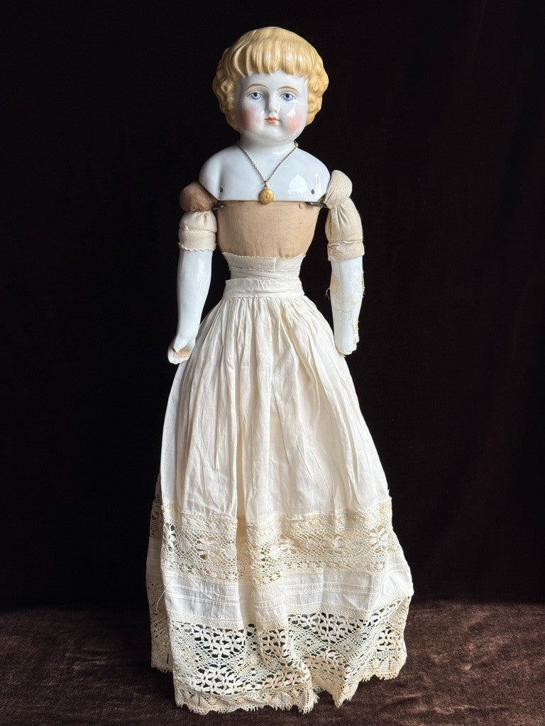 Antique German 21.5” ABG Alt Beck Gottschalck 1000 Highland Mary China Head Doll