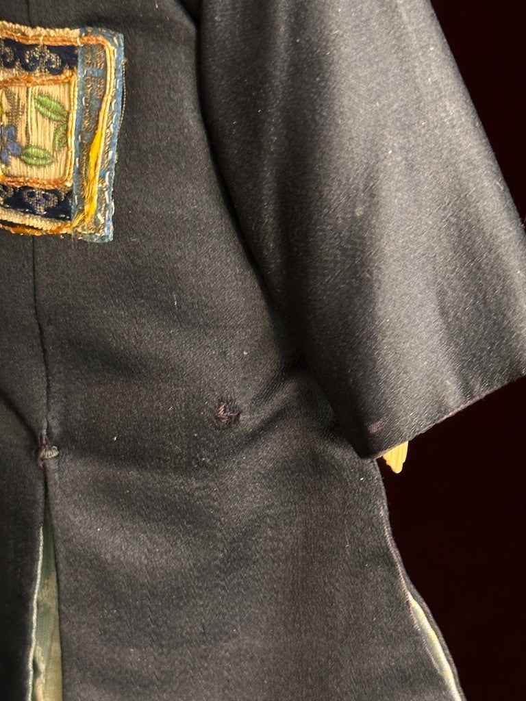 Pair of Antique Door of Hope Mission Carved Wood Cloth Bride and Groom Dolls