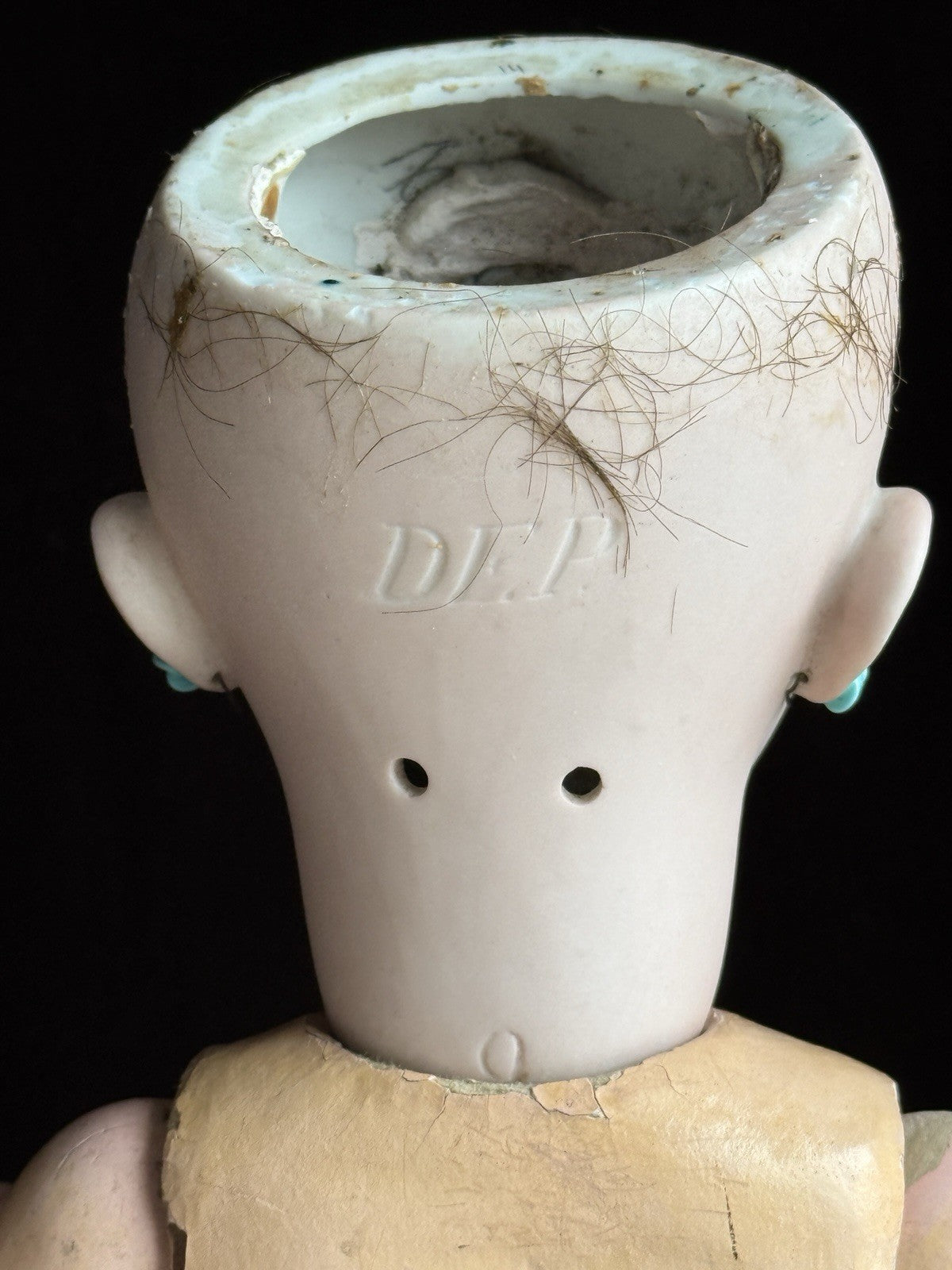 Antique German French 21.5” Tete Jumeau Simon Halbig Dep Bisque Head Doll