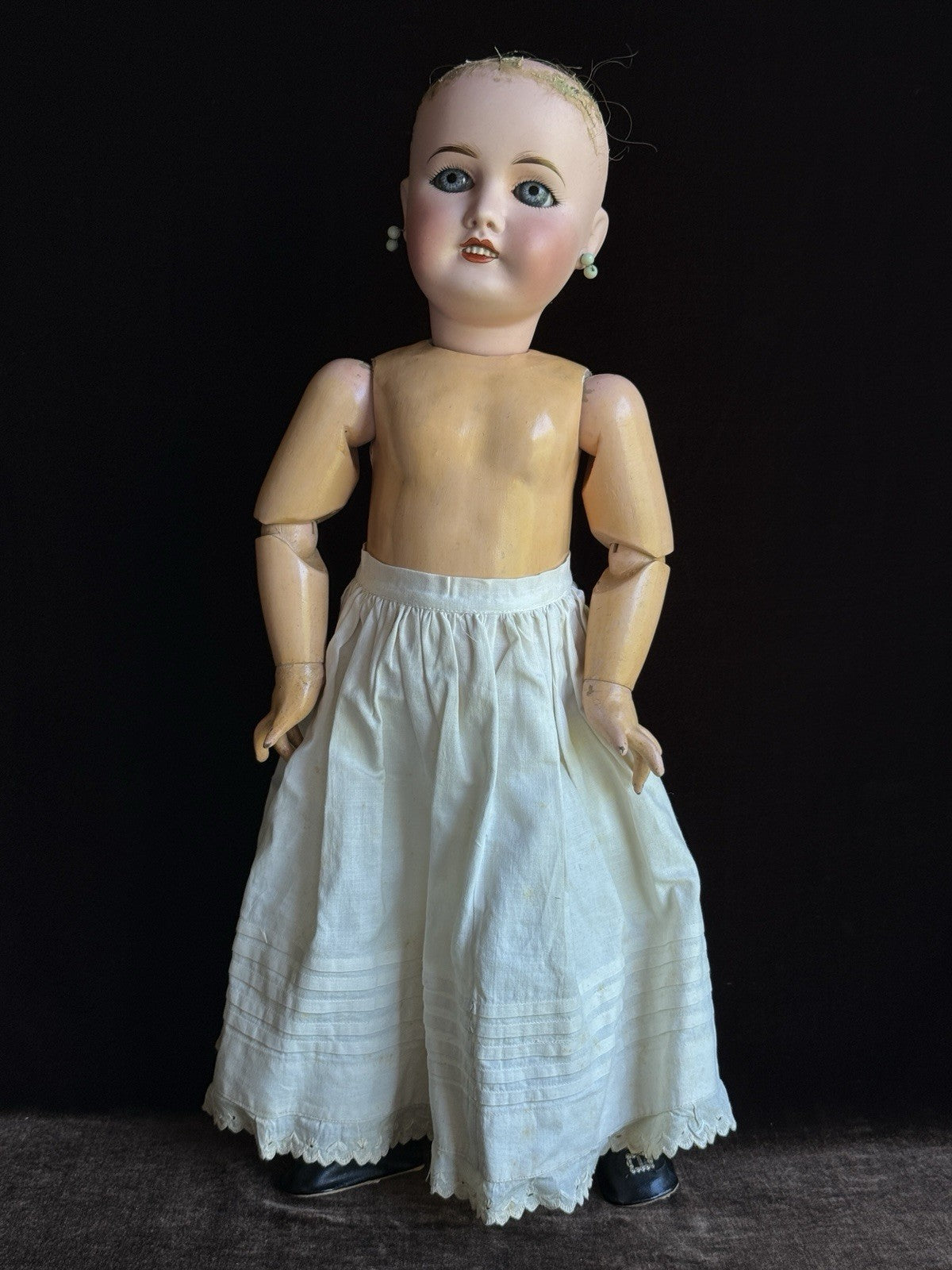 Antique French 21.5” Laternier Limoges Bisque Head Doll