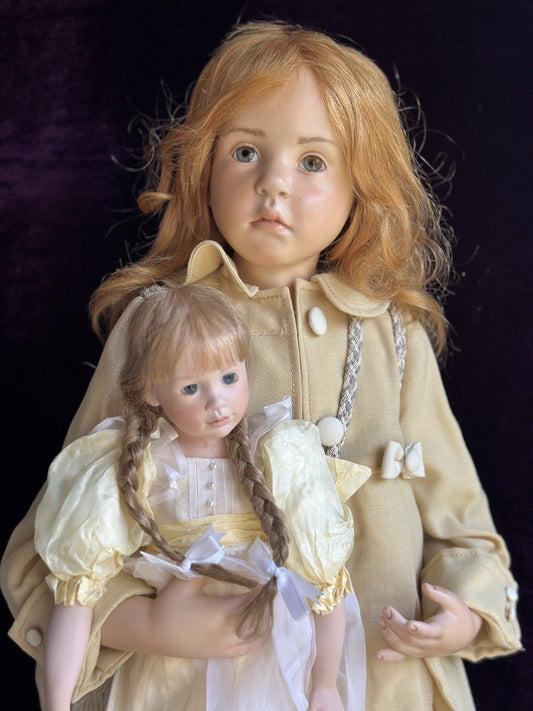 German 31” Hildegard Gunzel Wax Over Porcelain Imogene Doll NIB LE USA 25