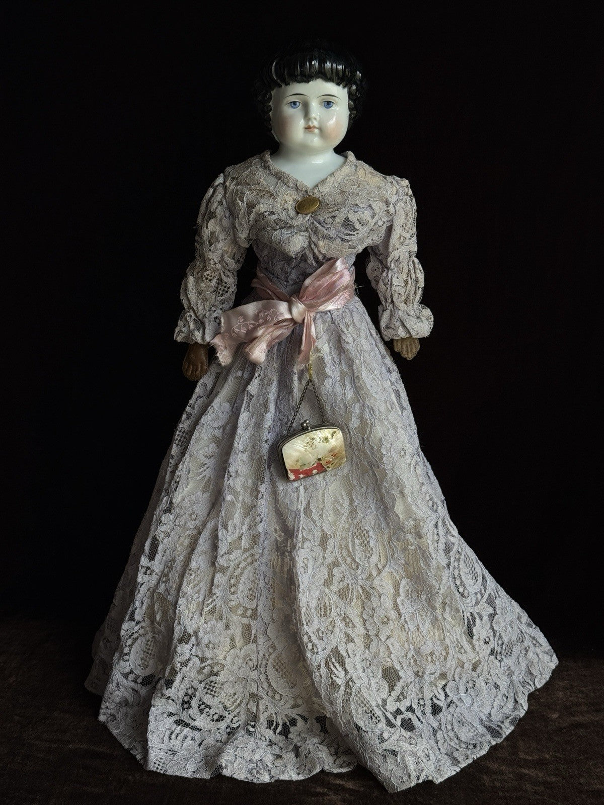 Antique German 23” ABG Alt Beck Gottschalck 1000 Highland Mary China Head Doll