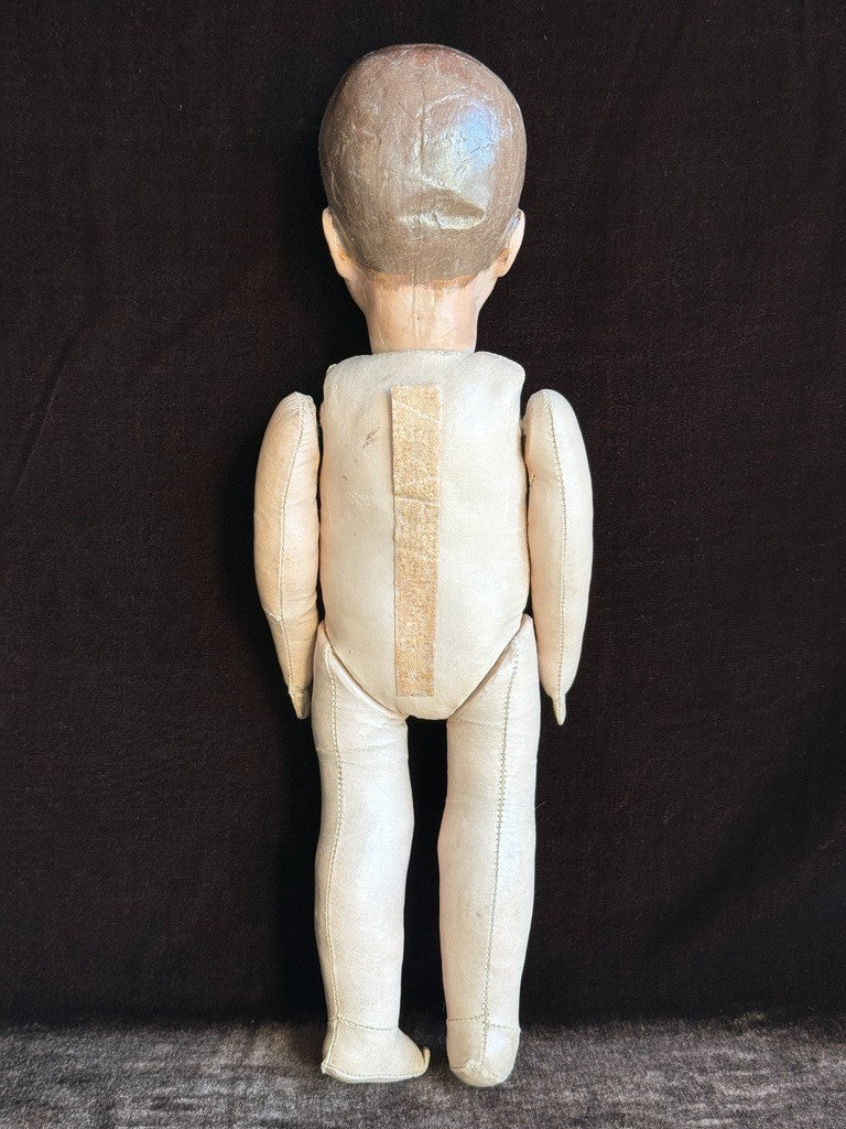 Unidentified German (?) 15.75” Kathe Kruse Style Oilcloth Boy Doll