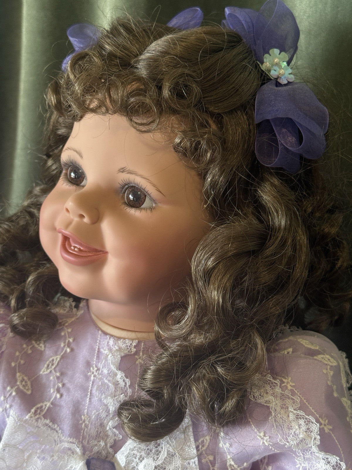 MIB Collectible Virginia Turner 26” Vinyl Girl Doll “Lilac And Lace” LE 200