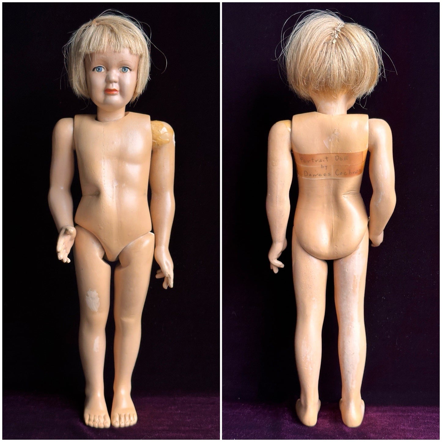 Rare Vintage American 15” Latex Dewees Cochran Portrait Doll