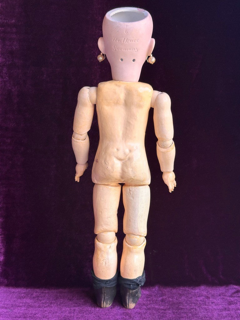 Antique German Kley Hahn Walkure 17.5” Doll Bisque Head Composition Body