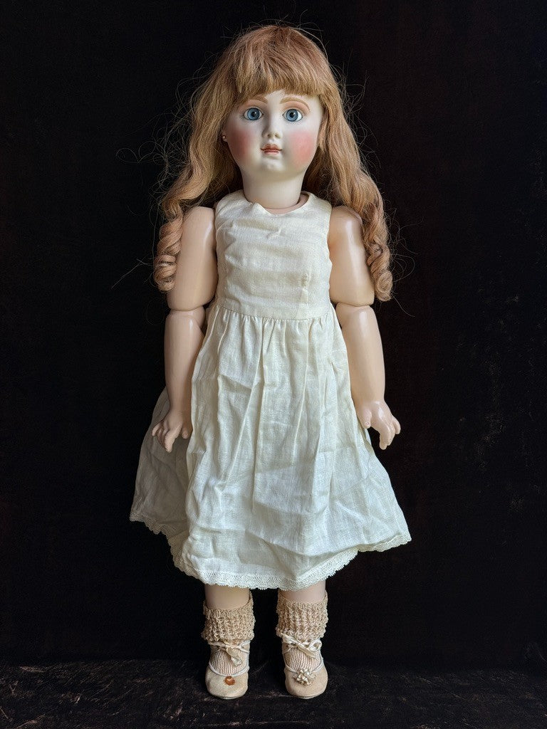 Large Jamie Englert Porcelain Compo 28” Repro of Antique French Jumeau Doll