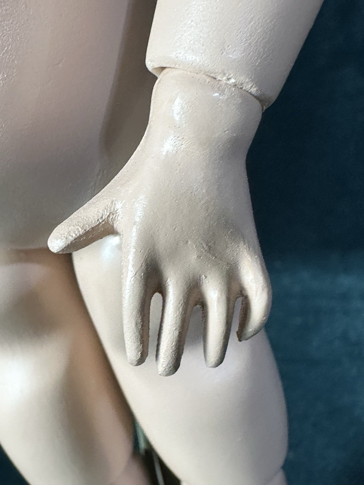 Porcelain/Composition 11” Reproduction of Antique French Bleuette Doll Blonde