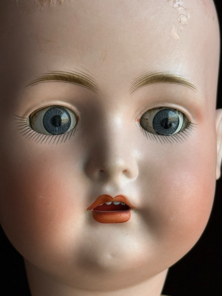 Antique German 26" Bruno Schmidt Bisque Head Doll