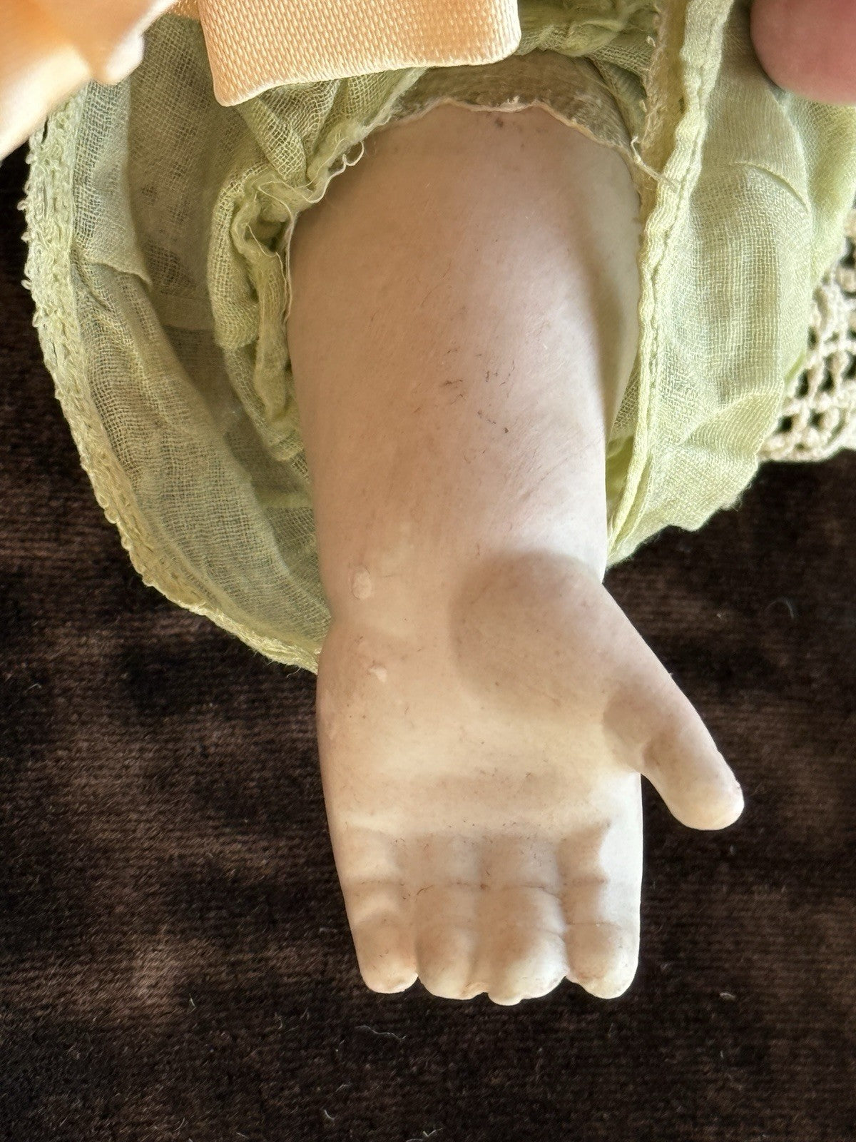 Antique German 20” Gebrüder Kuhnlenz (?) Bisque Shoulder Head Doll