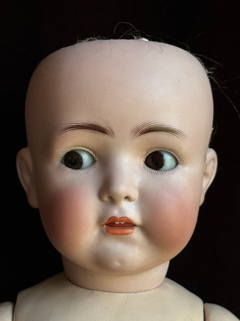 Antique German 21" Franz Schmidt 1295 Bisque Head Baby Doll Flirty Eyes
