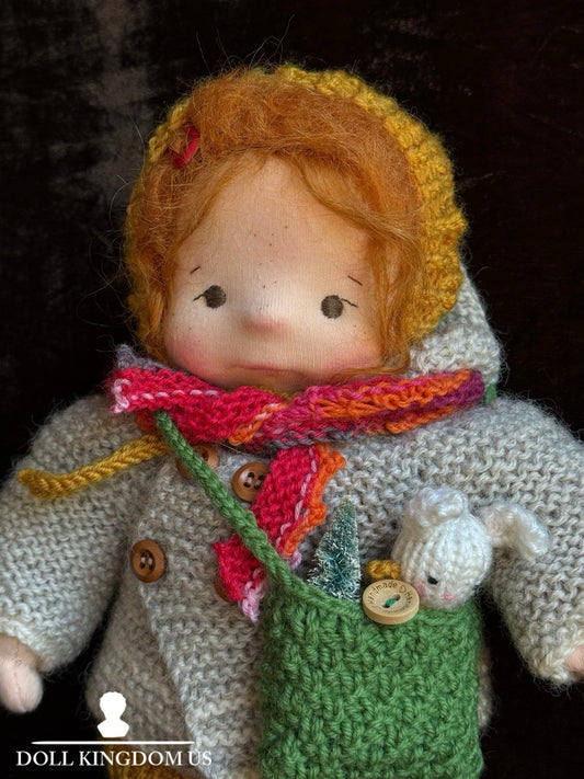 OOAK 12” Waldorf Style Cloth Doll Estee by Russian Artist Zhanna Sinichkina