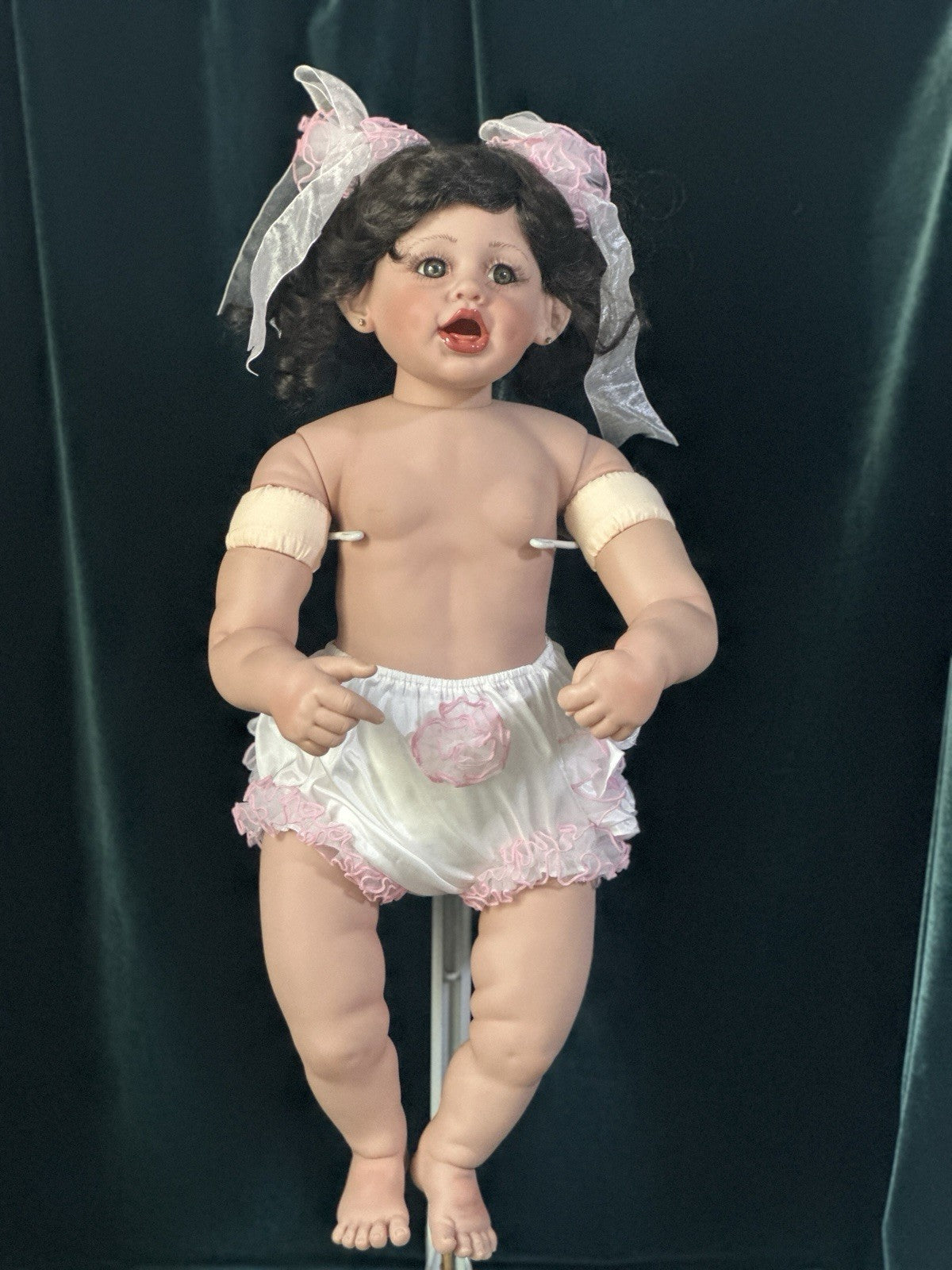 Collectible Vinyl Baby Girl Doll by Fayzah Spanos 24”